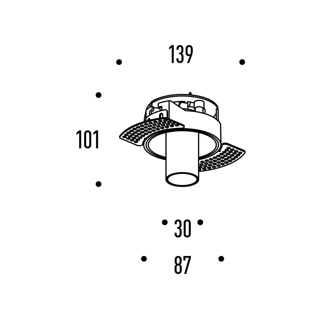 dimensions tube spot 7W